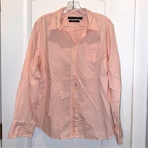 Tommy Hilfiger Button Down Long sleeve Pink shirt with pocket logo size XL